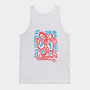 Red Blue Spirit of Life Graffiti Tank Top